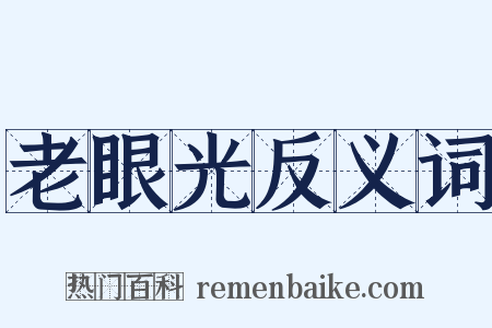 老眼光反义词是什么意思的图片